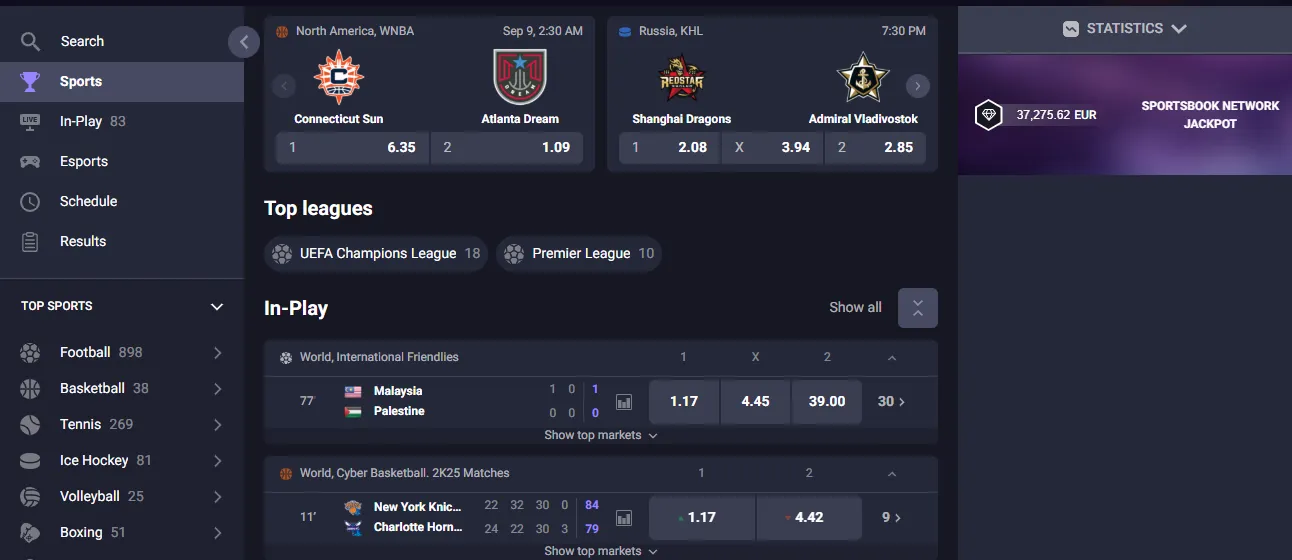 aphrodite casino sport